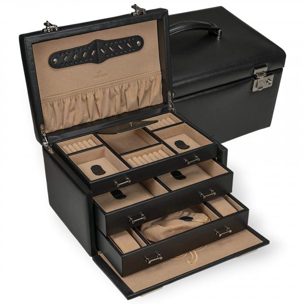WINDROSE | Schmuckkoffer Ambiance Rindleder schwarz (803244.08)